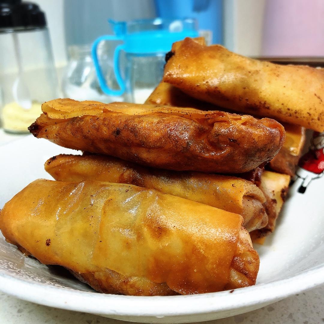黄芽菜肉丝春卷