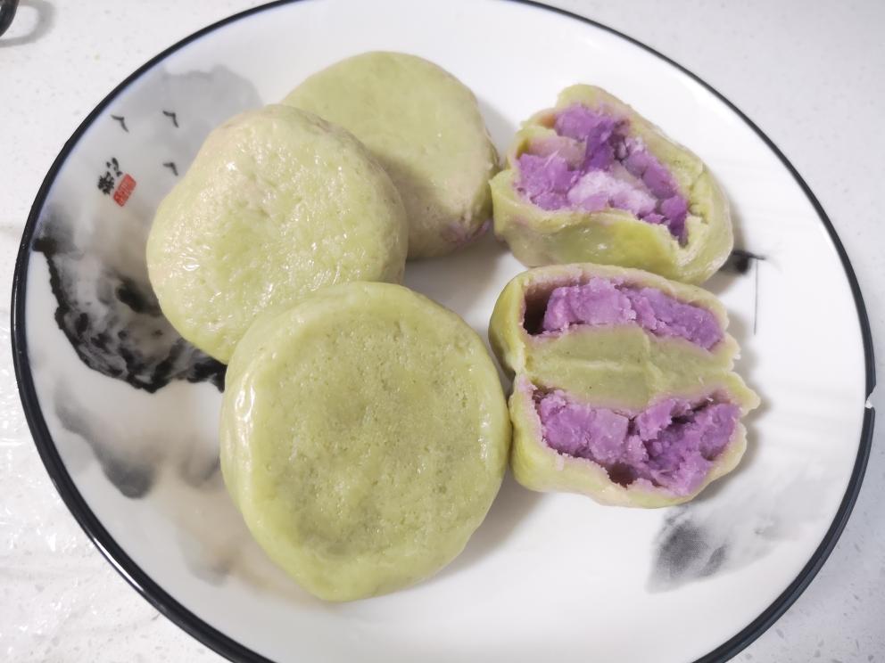 失败的青团，成功的紫薯芋头青团包