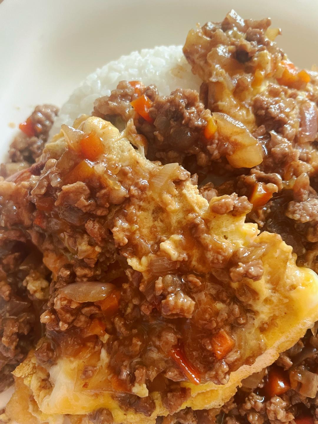 肉沫煎蛋盖饭(超下饭)