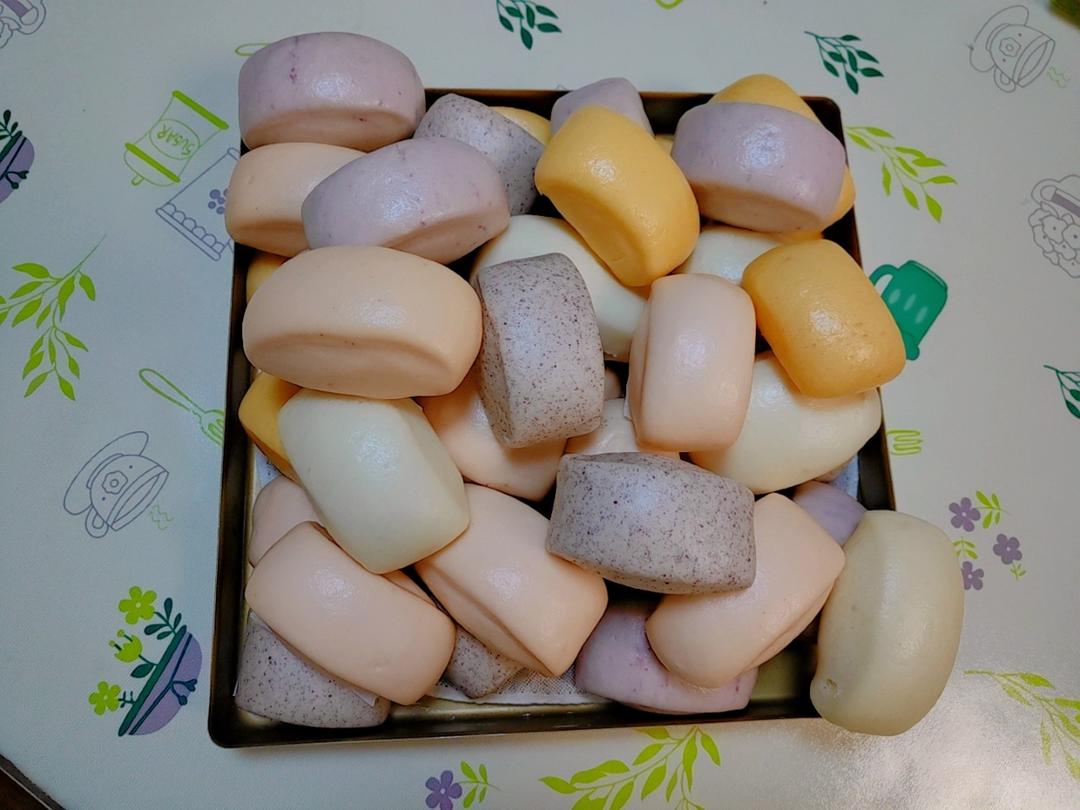 彩色馒头这样做‼️不变色‼️天然材料超安心