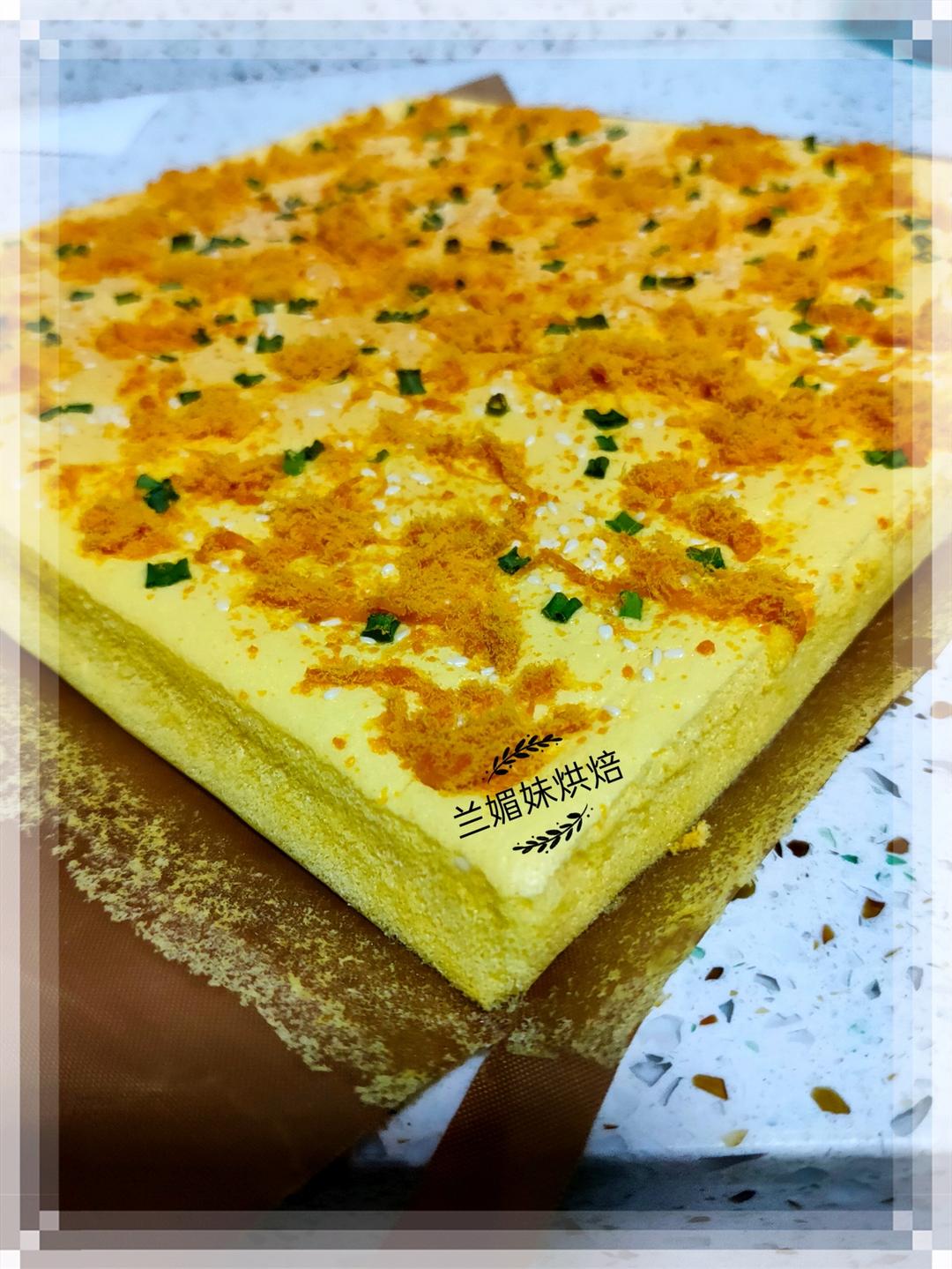 香葱海苔肉松芝麻蛋糕卷
