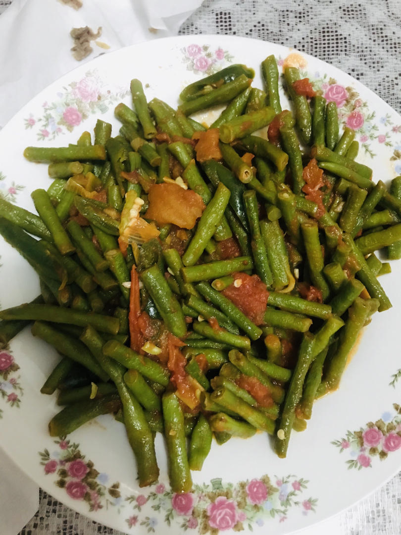 西红柿炒豇豆