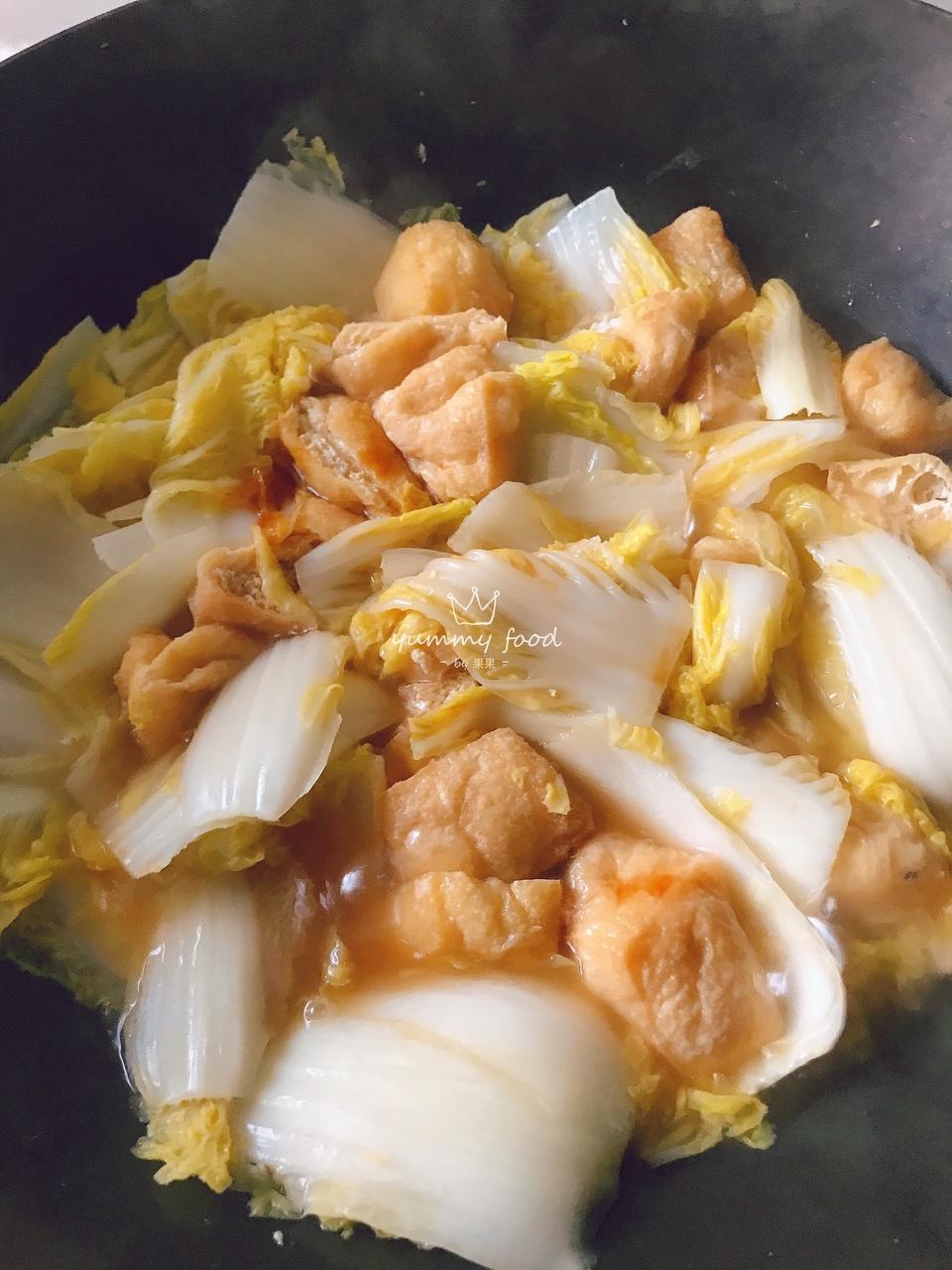 下饭菜之白菜煮豆泡的做法