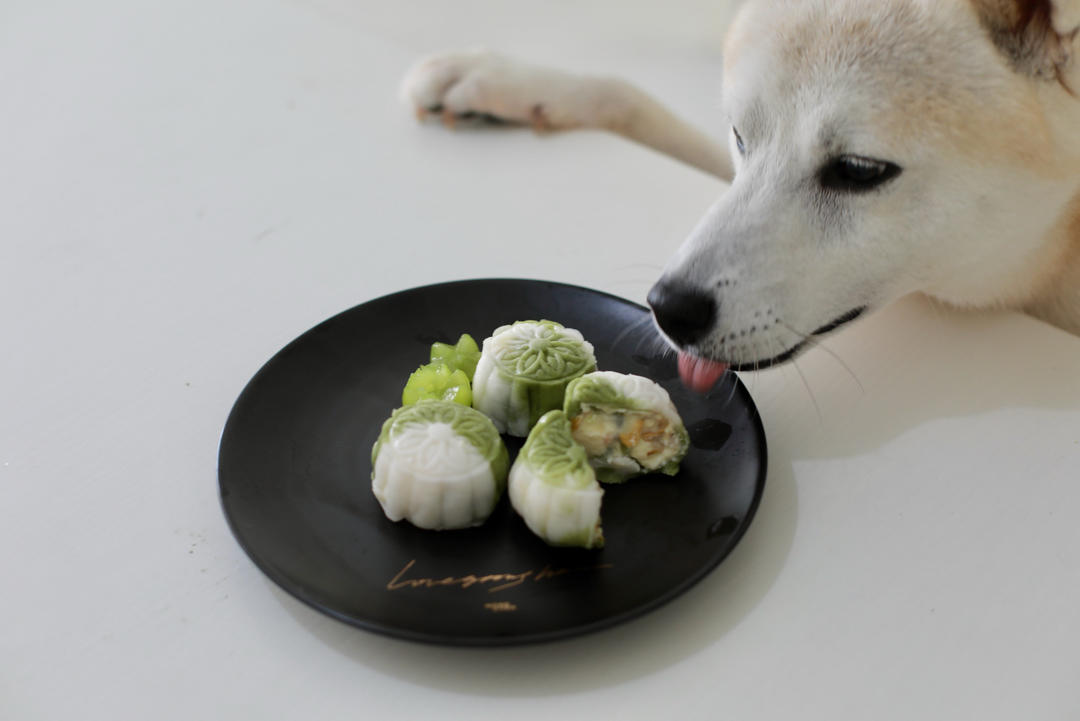 青提茉莉饼皮月饼