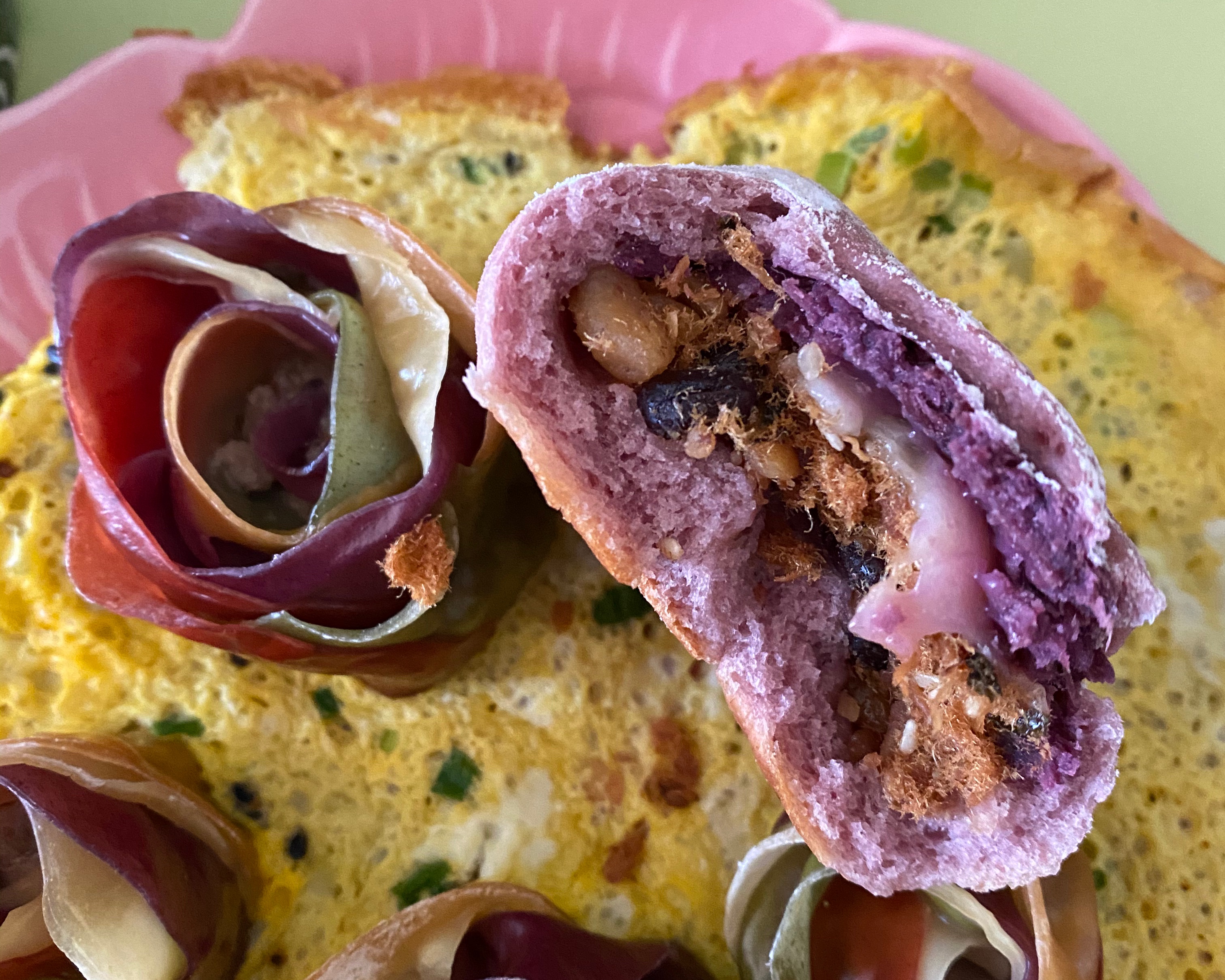 紫薯肉松红豆软欧包的做法 步骤16