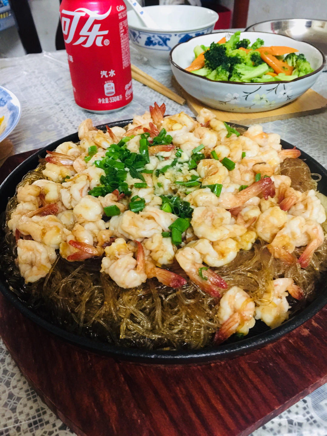 花甲大虾粉丝煲