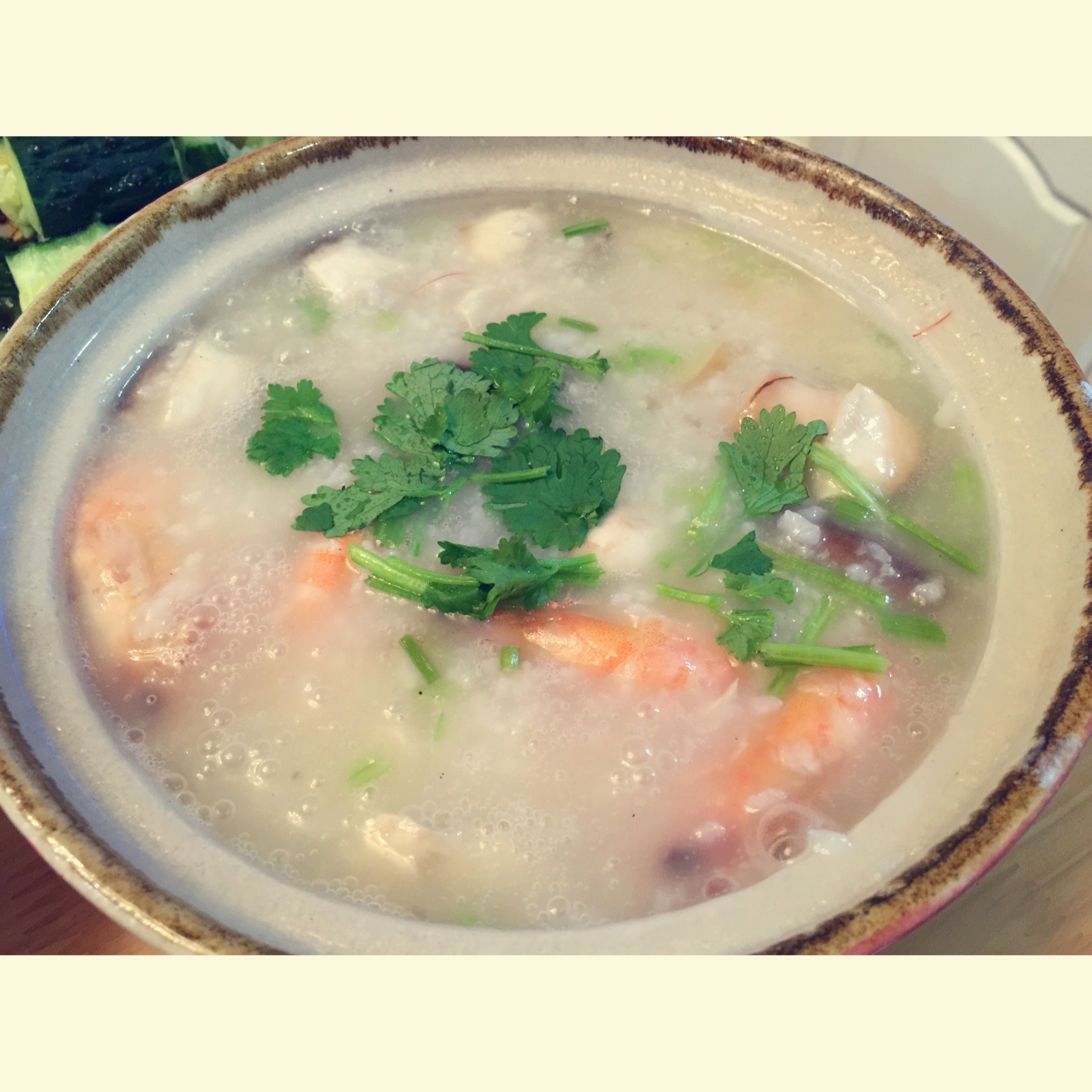 鲜虾香芹粥
