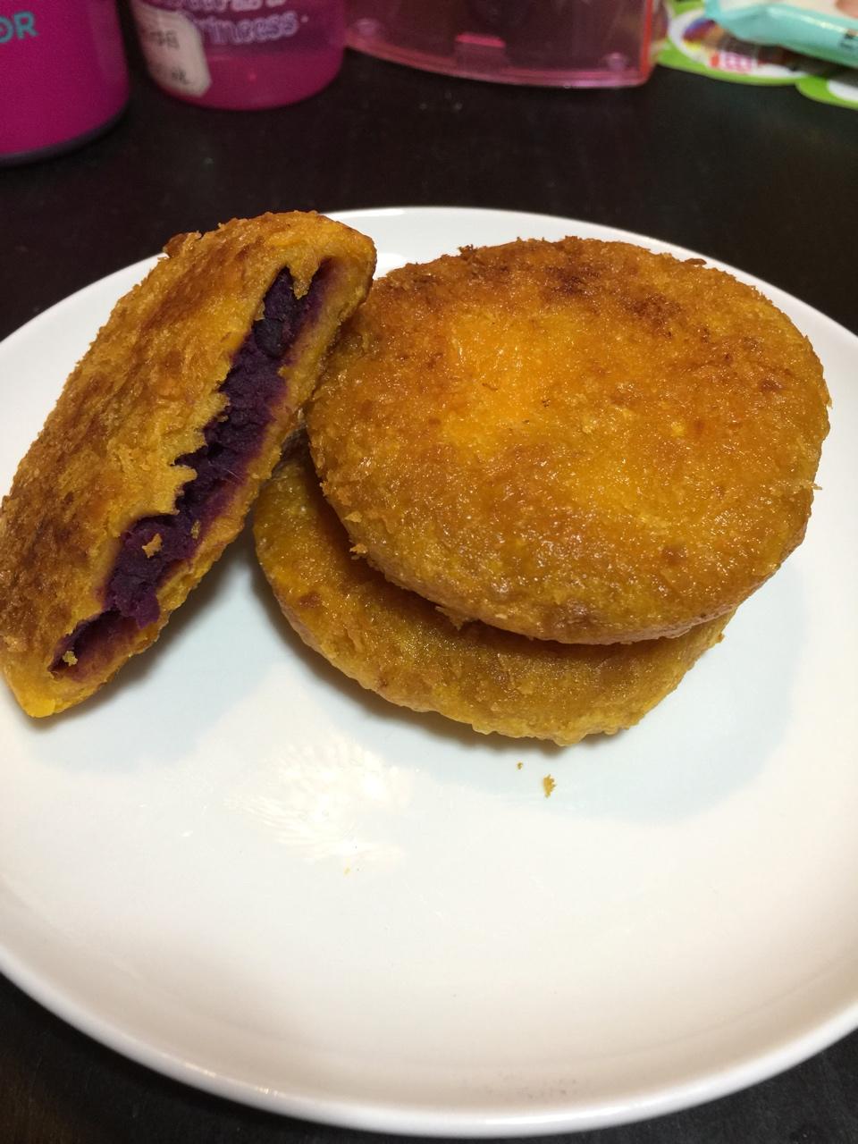 紫薯馅南瓜饼
