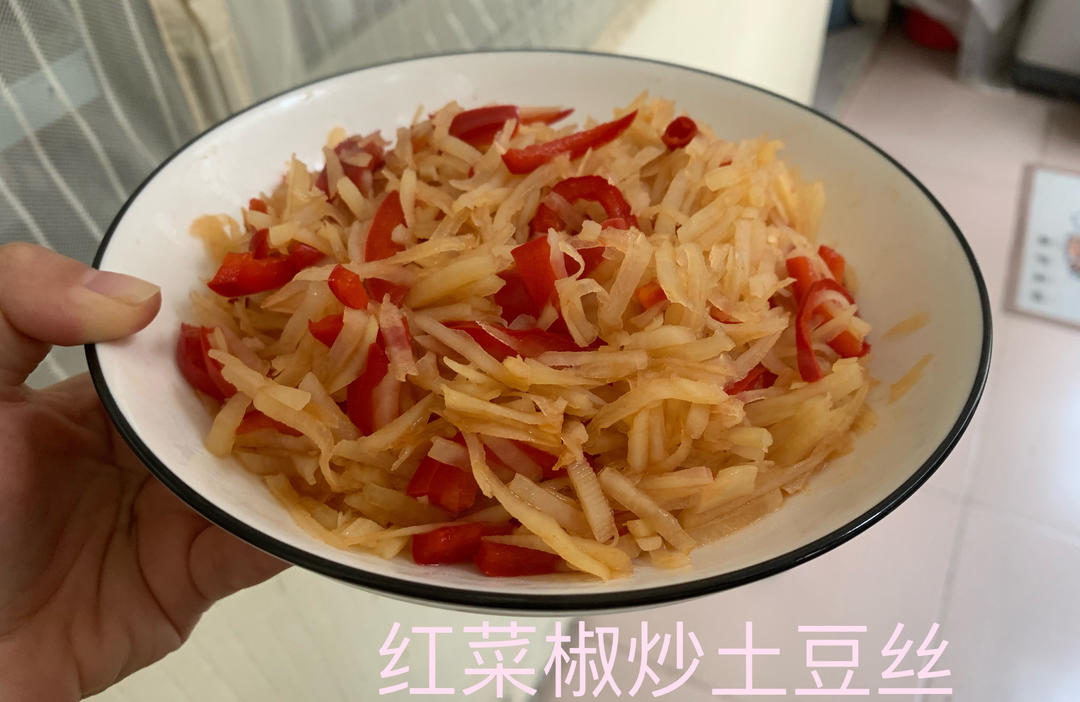 青椒土豆丝（炒制不粘锅，入口不软烂）