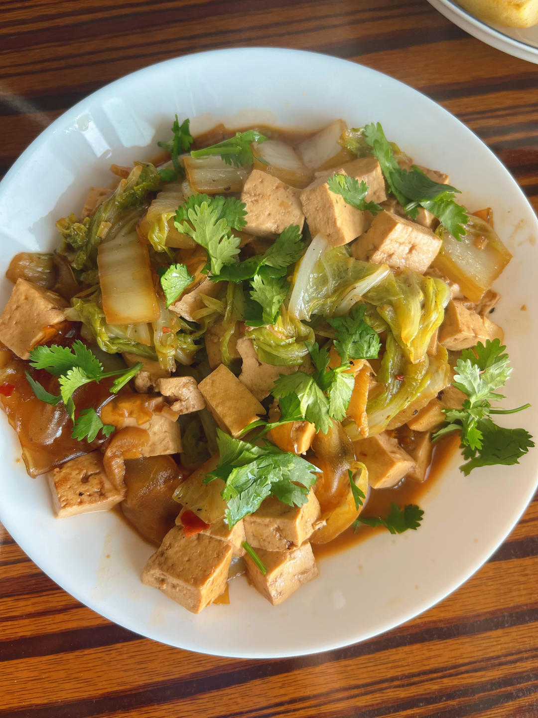 家常白菜粉条炖豆腐