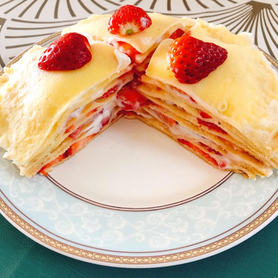 羌檬做的草莓千层饼
