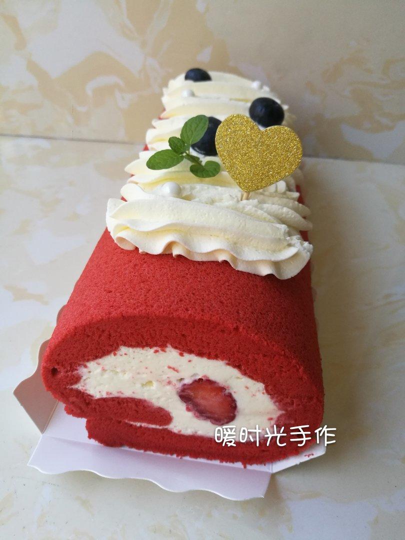 马斯卡彭红丝绒蛋糕卷