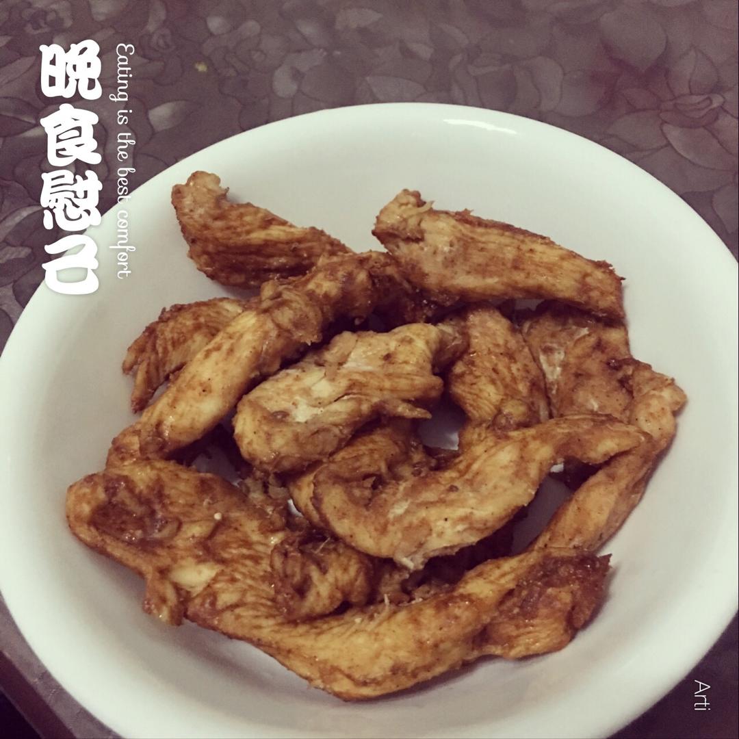 简易烤鸡胸条