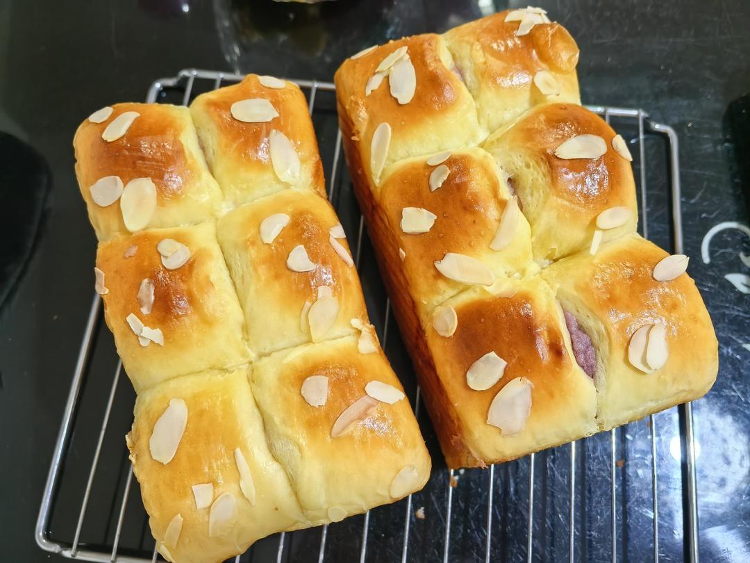 芋泥脑袋必做：柔软拉丝的波兰种奶香芋泥吐司！