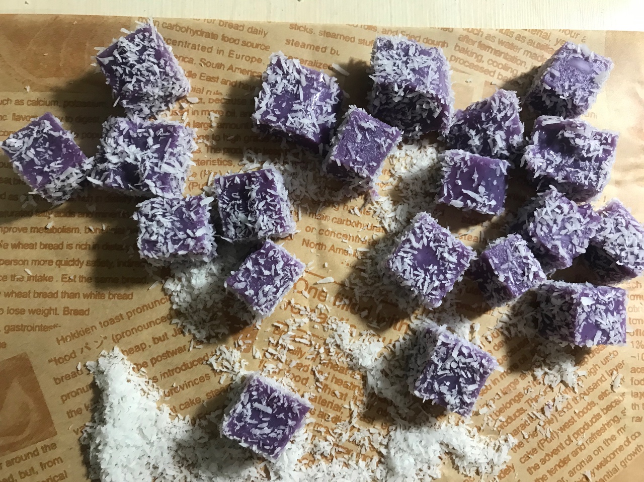 紫薯椰蓉牛奶小方（无奶油无炼乳）材料超级简单的做法