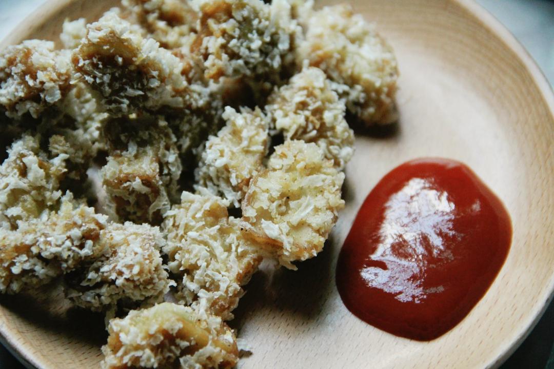 杏鲍菇版素鸡米花