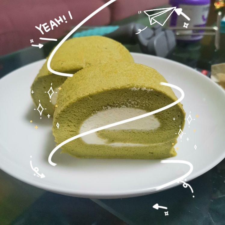 完美抹茶蜜豆蛋糕卷