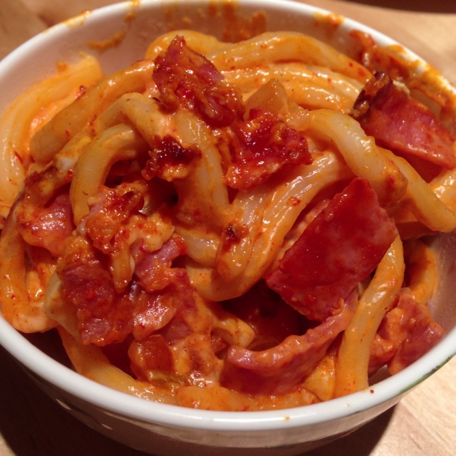 芝士辣白菜炒乌冬面