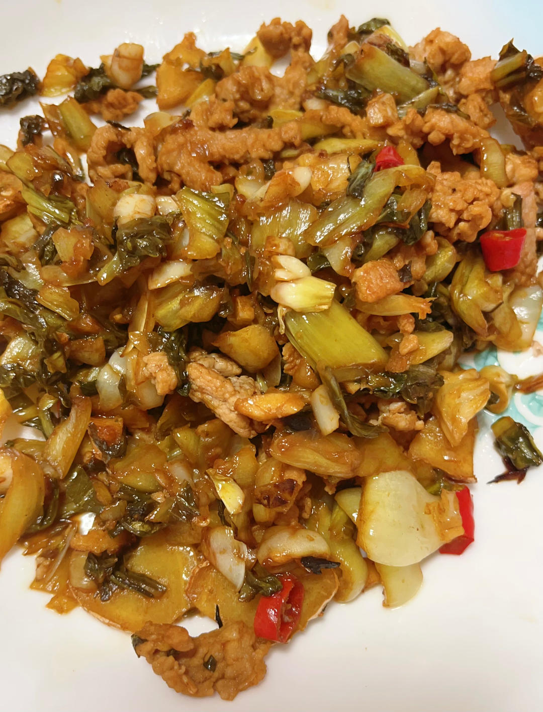 超级简单快手的上海青酸菜