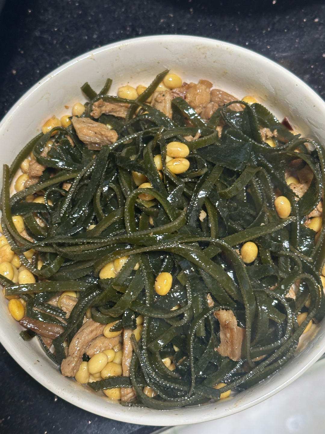 海带黄豆肉丝