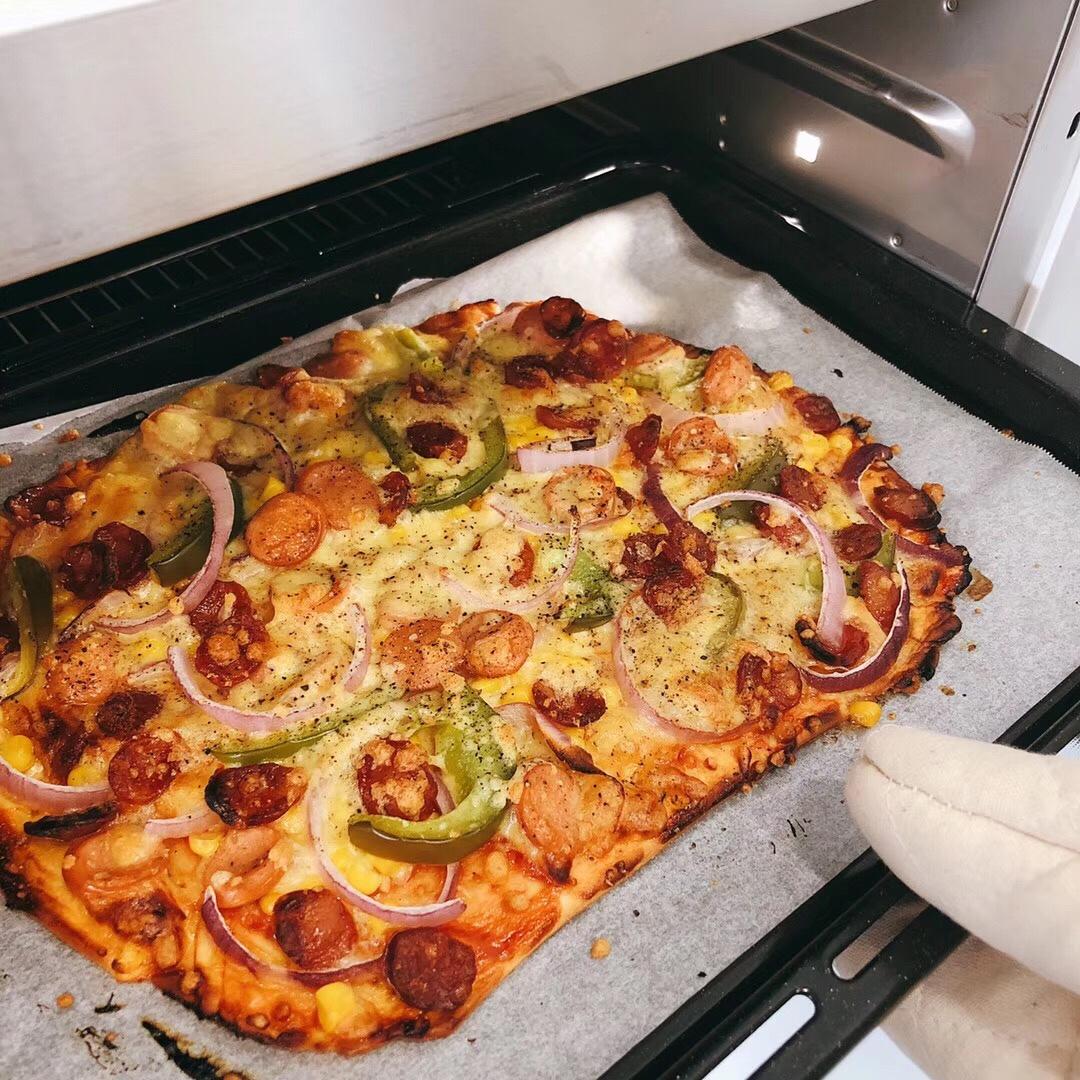 完美意式薄底披萨Margerita-松下煎烤箱