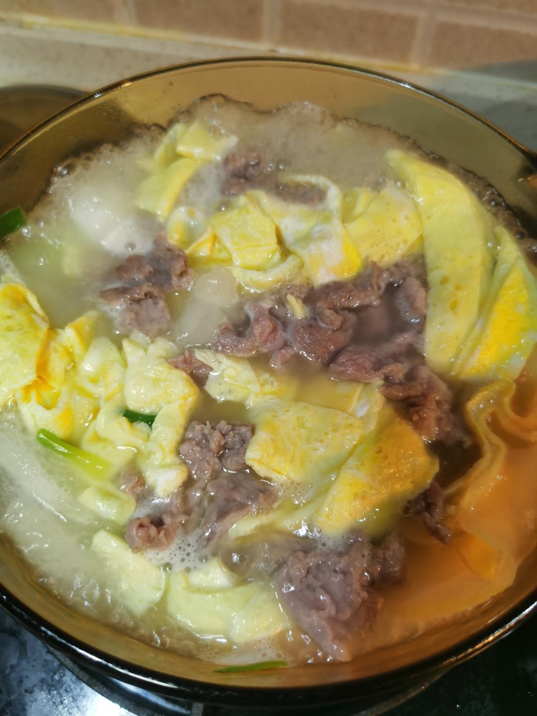 孩子都爱喝的快手冬瓜蛋皮肉片汤