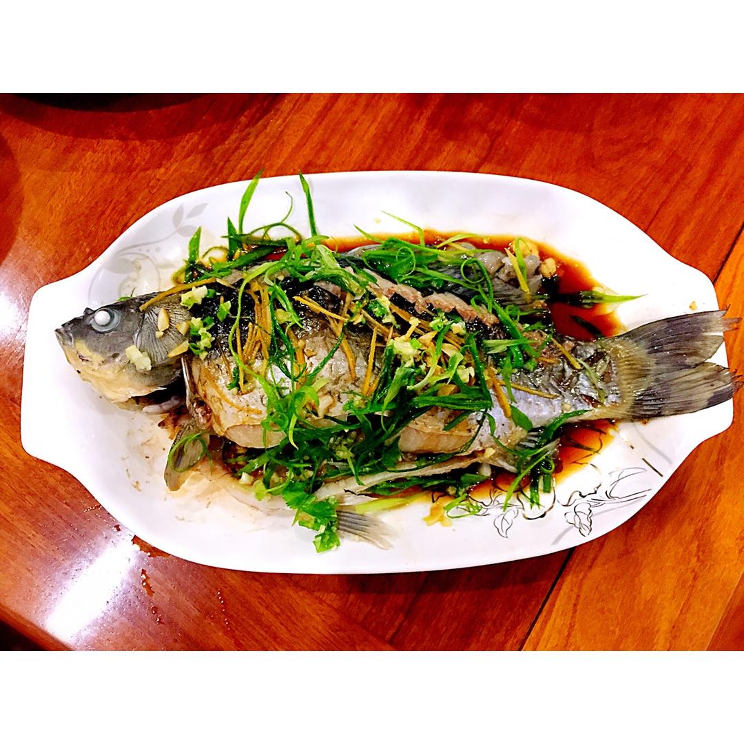 christine贝贝做的清蒸鲫鱼