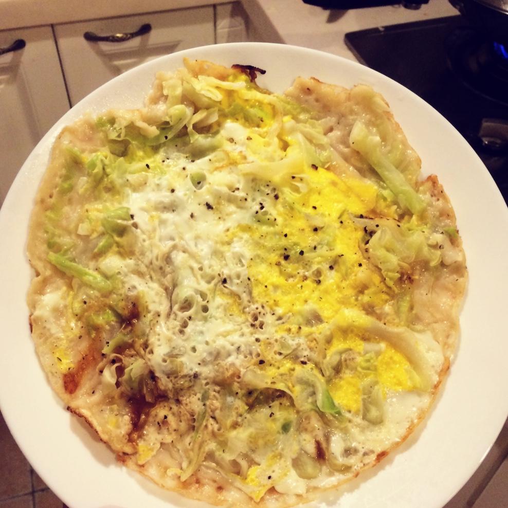 快手早餐料理-卷心菜烘蛋