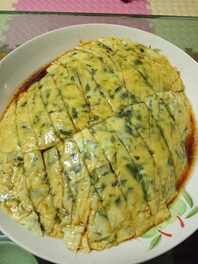 蘸汁菠菜鸡蛋糕——春季养生多吃菠菜