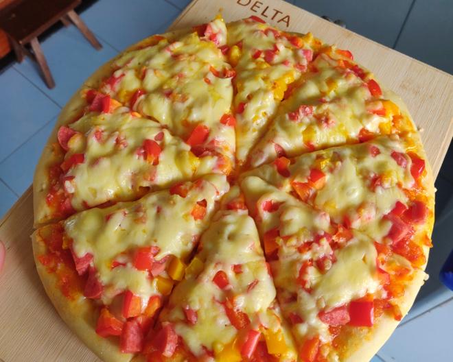 蔬菜香肠披萨（内含披萨饼皮，披萨酱做法）的做法