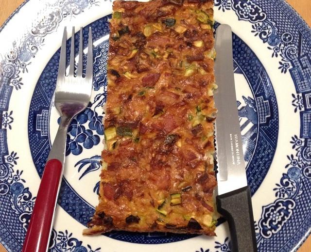 Homemade Baked Egg with Zucchini and Bacon 蔬菜烘蛋的做法