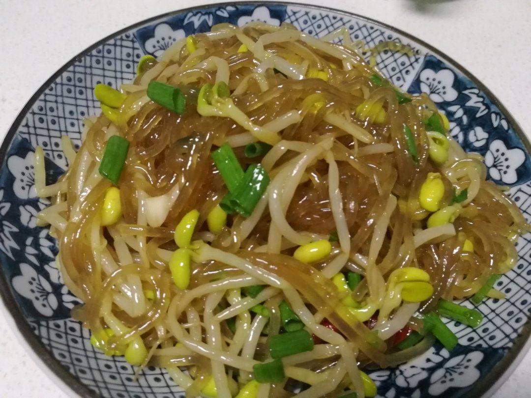 豆芽炒粉丝