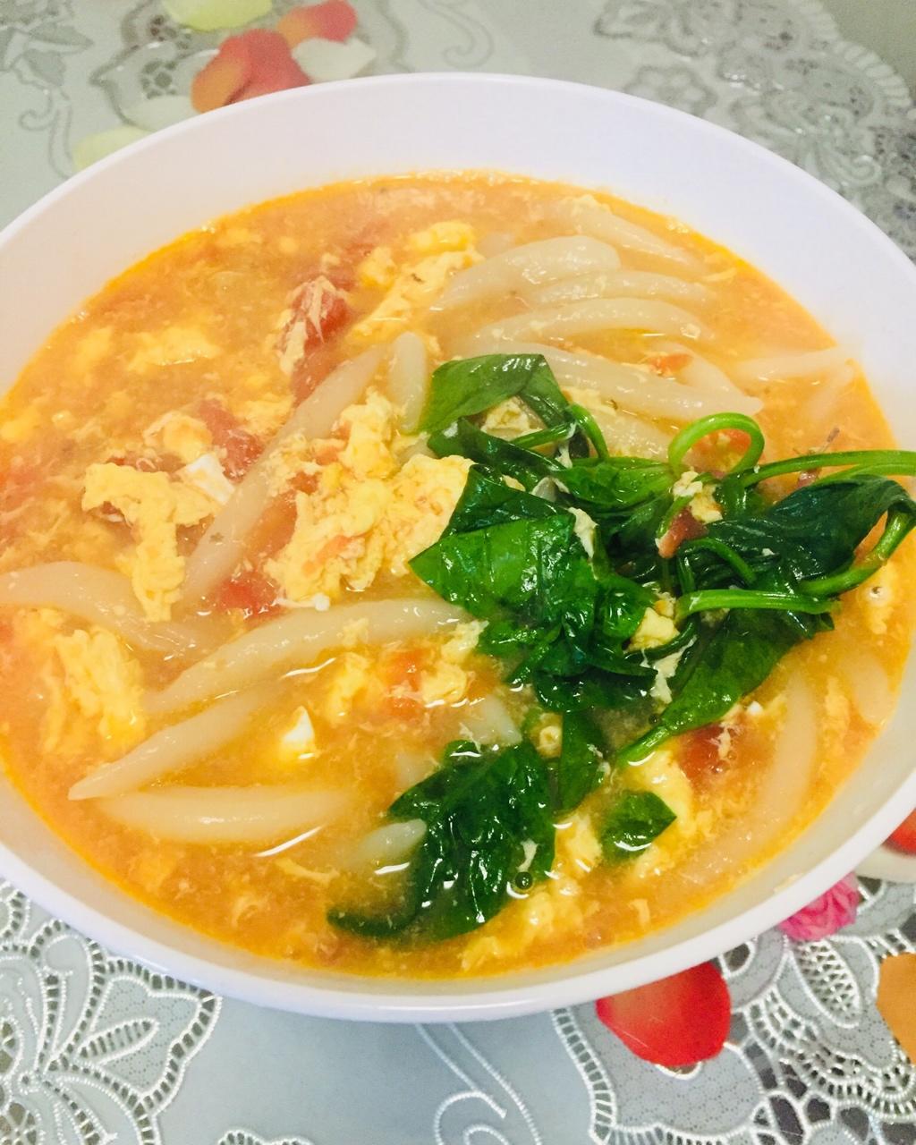 西红柿鸡蛋疙瘩汤