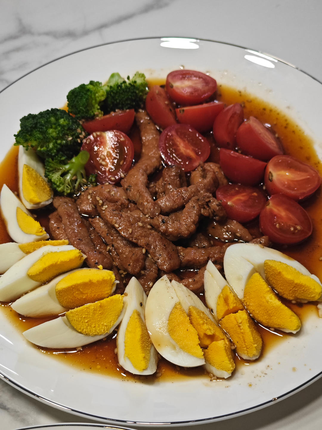减脂餐|低卡饱腹牛排时蔬沙拉🥗好吃哭了