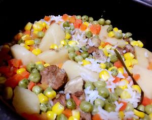 土豆牛肉蔬菜饭的做法 步骤4