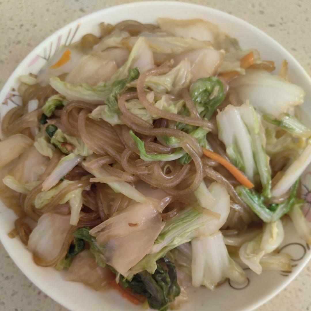 大白菜炒粉丝