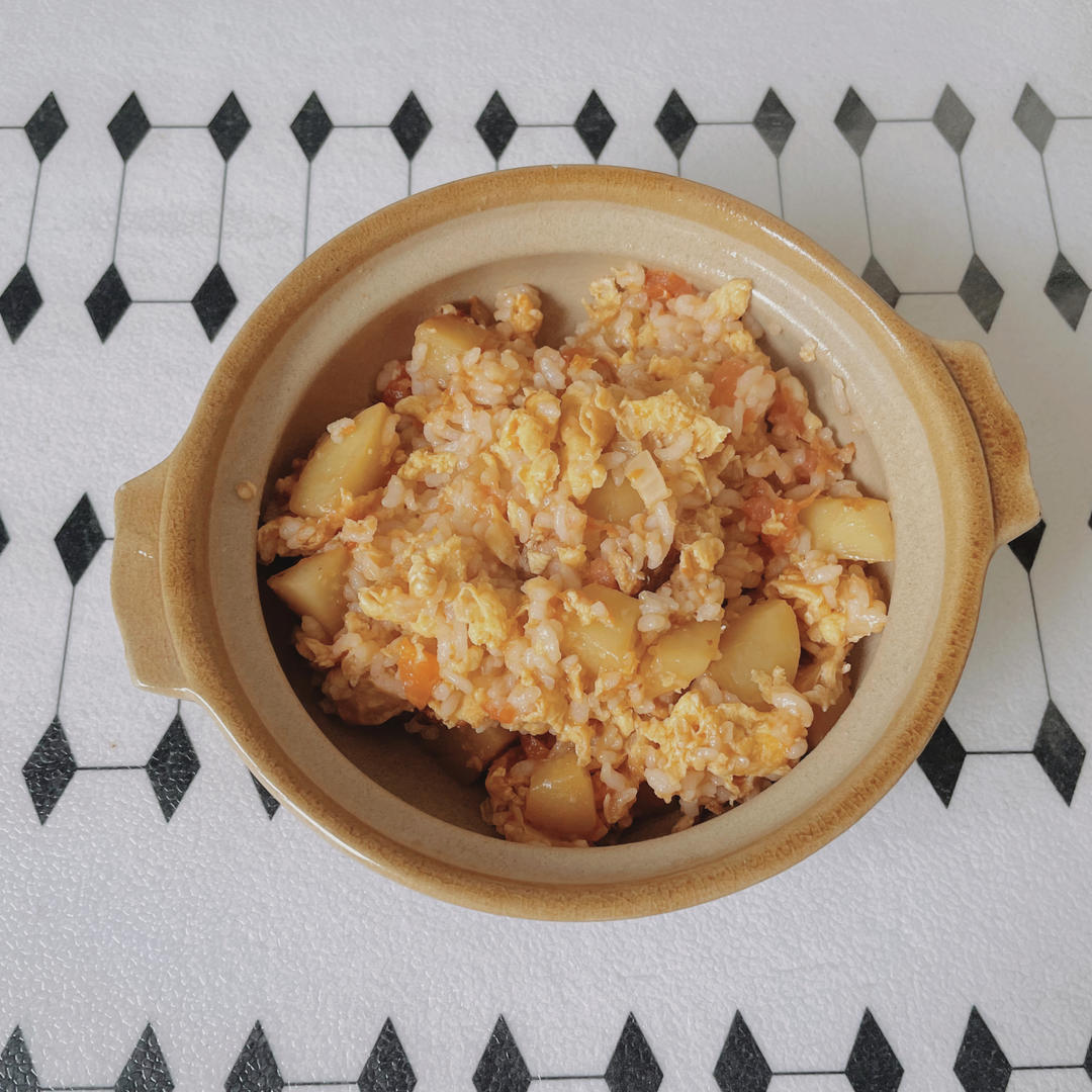 火腿土豆烩饭