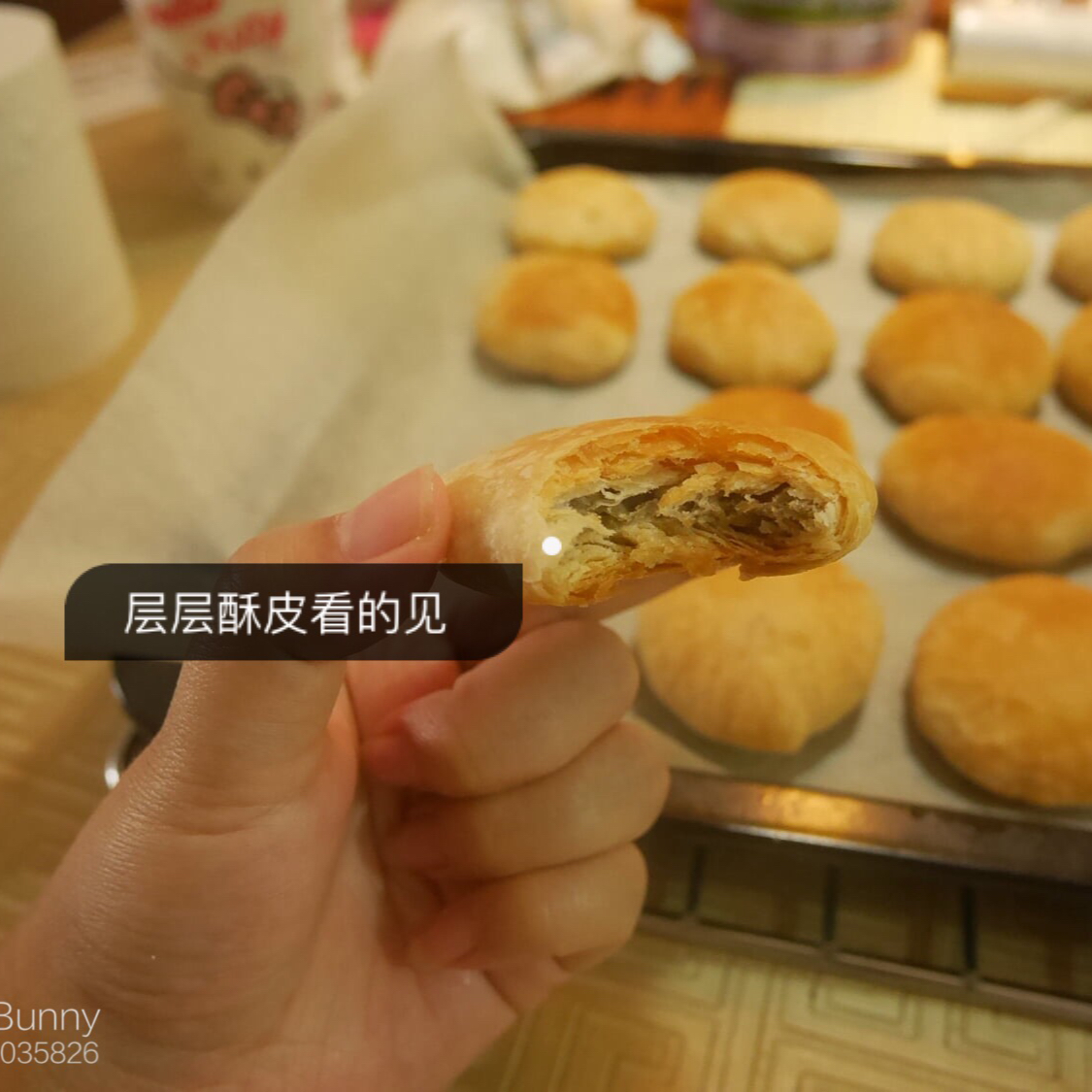酥皮绿豆饼   酥得掉渣渣