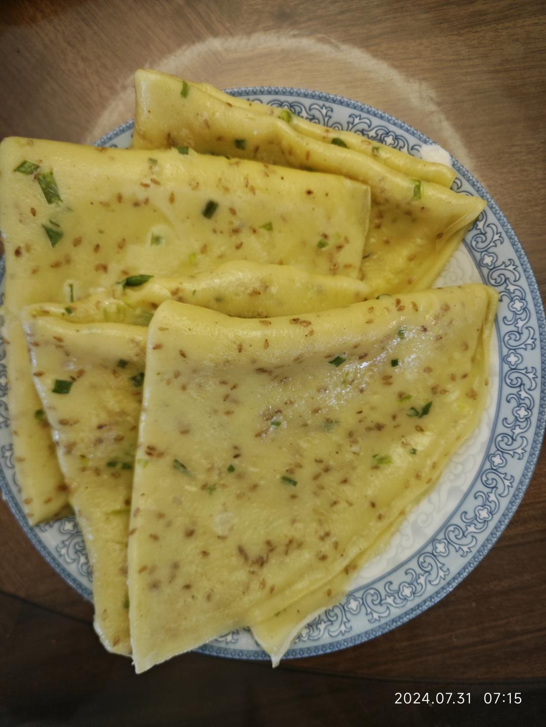 简单快手鸡蛋饼 柔软翻面不破
