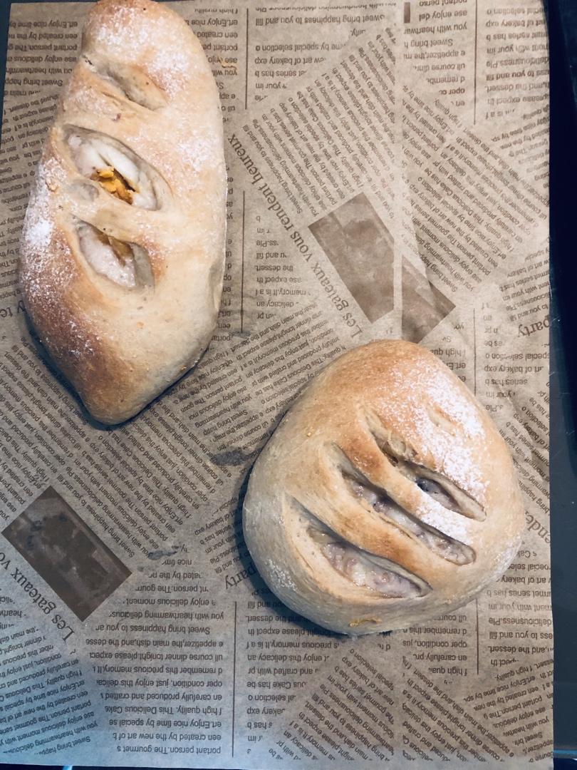 抹茶蜜豆软欧包