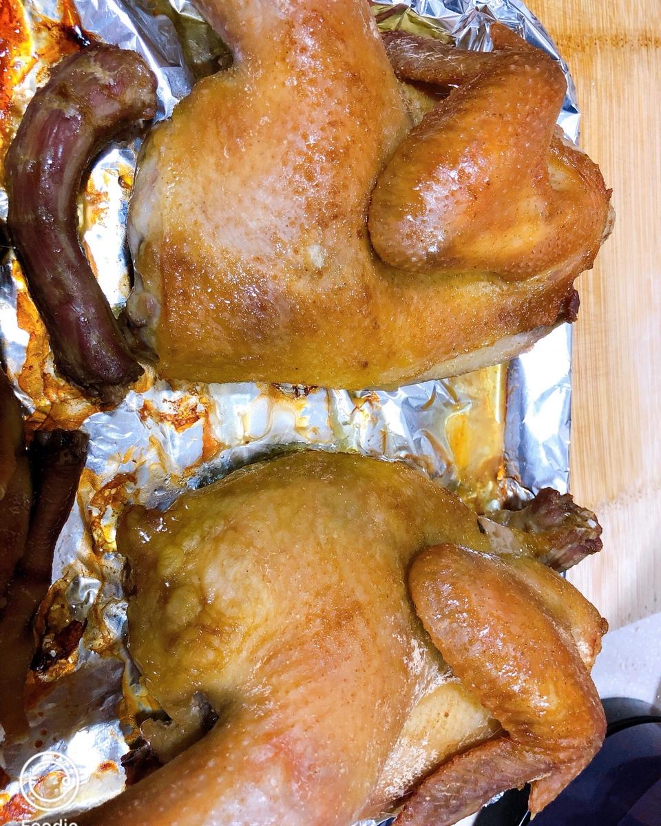 烤箱盐焗鸡