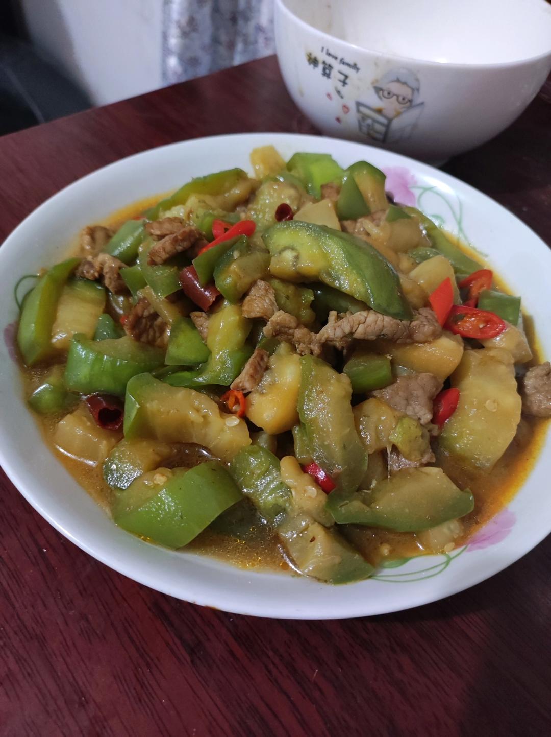 少油版茄子炒肉