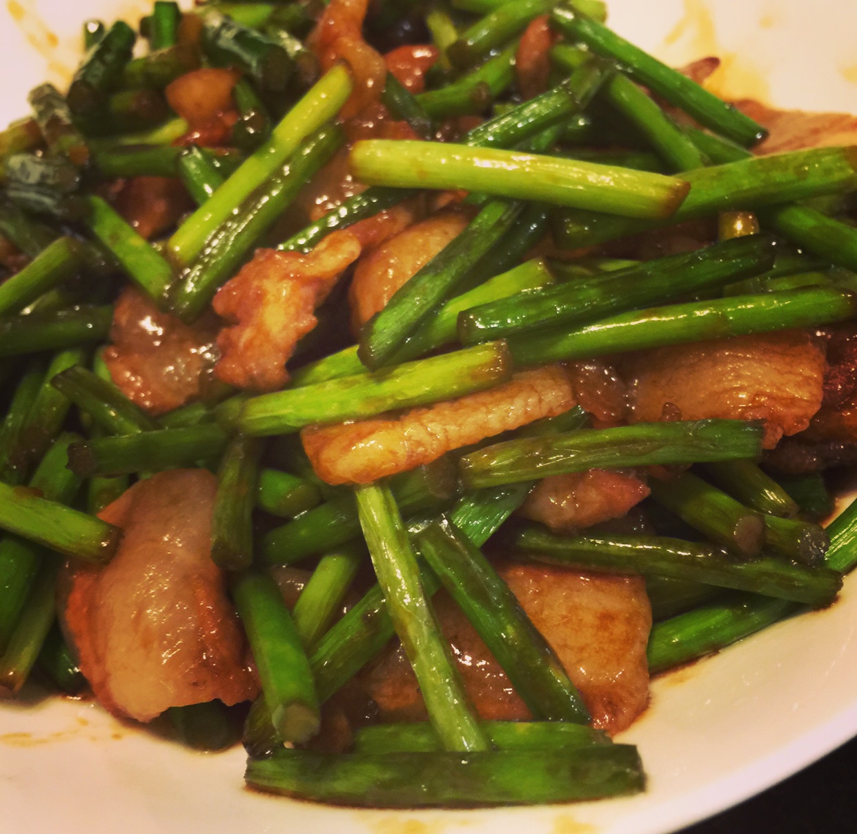 蒜苔炒肉