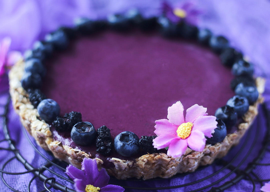 低卡低脂‼️蓝莓燕麦挞