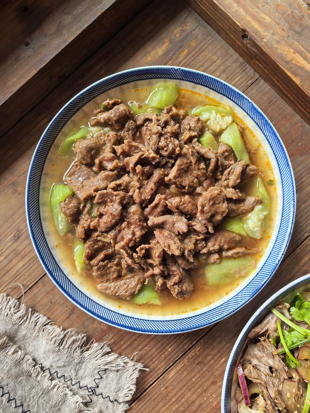 丝瓜蒸牛肉