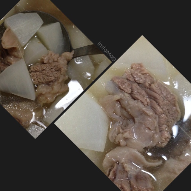 白萝卜牛腩汤