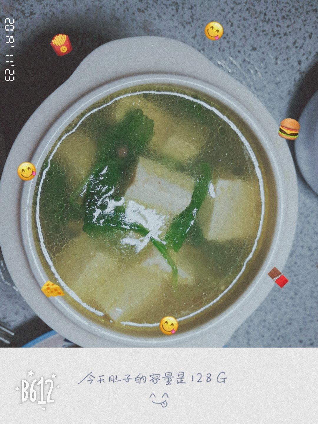 原汁原味小白菜豆腐汤