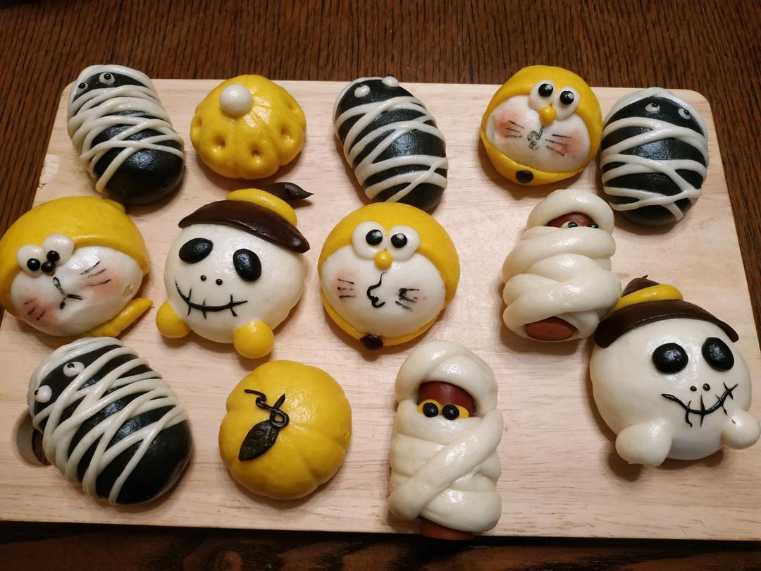 可爱造型馒头 万圣节快乐🎃不给糖就捣蛋👻