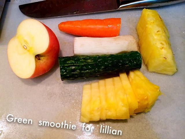 Green smoothie for lillian的做法 步骤1