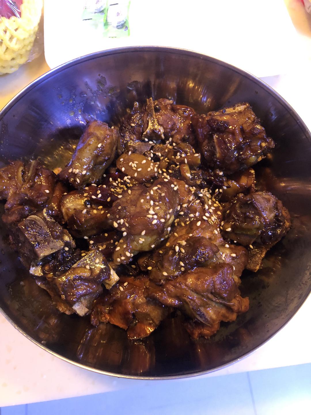 甜咸口红烧排骨么么哒